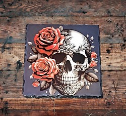 #92 Rose skull 6x6